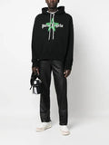 Palm Angels Star Sprayed logo-print hoodie
