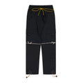 Black Half Zip Cargo Pants