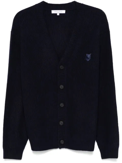 Maison Kitsuné Bold Fox Head ribbed cardigan