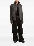 Dolce & Gabbana herringbone-pattern ribbed-knit bomber jacket