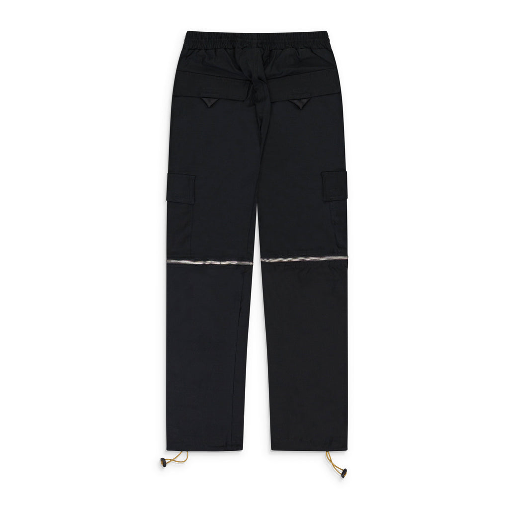 Black Half Zip Cargo Pants