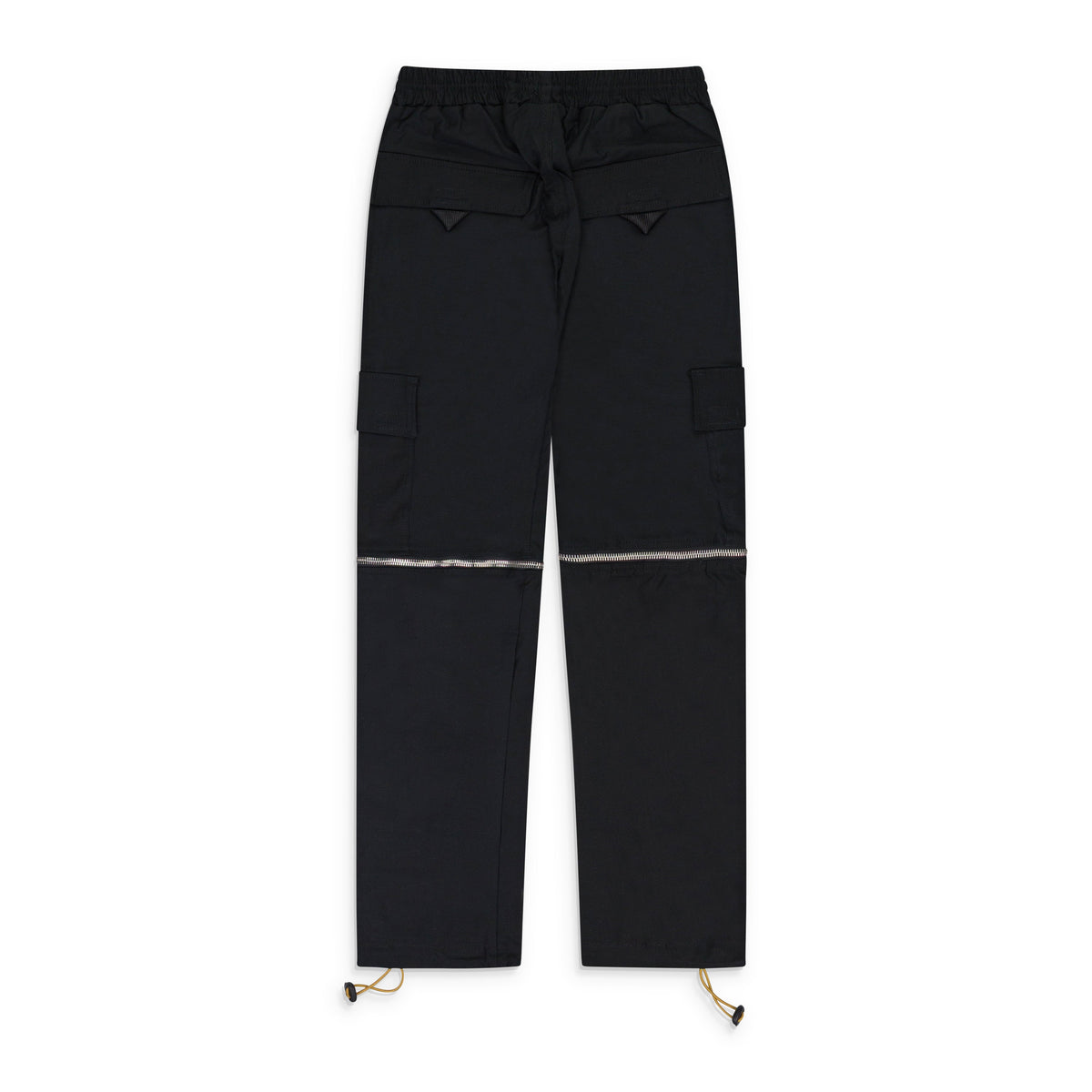 Black Half Zip Cargo Pants