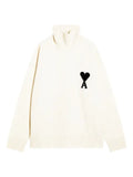 AMI Paris heart-logo turtleneck sweater