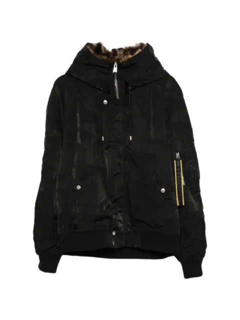 FENDI fur-trim padded jacket