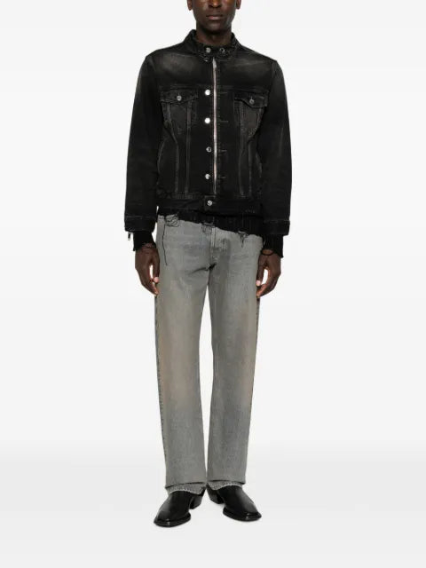 Haikure zip-up denim jacket