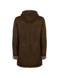 VOLFAGLI hooded fur-trimmed coat