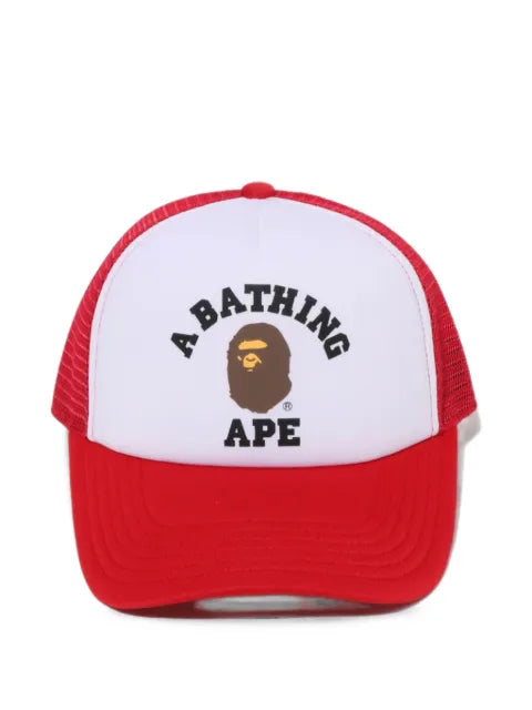 A BATHING APE® College logo-print mesh-panel trucker cap