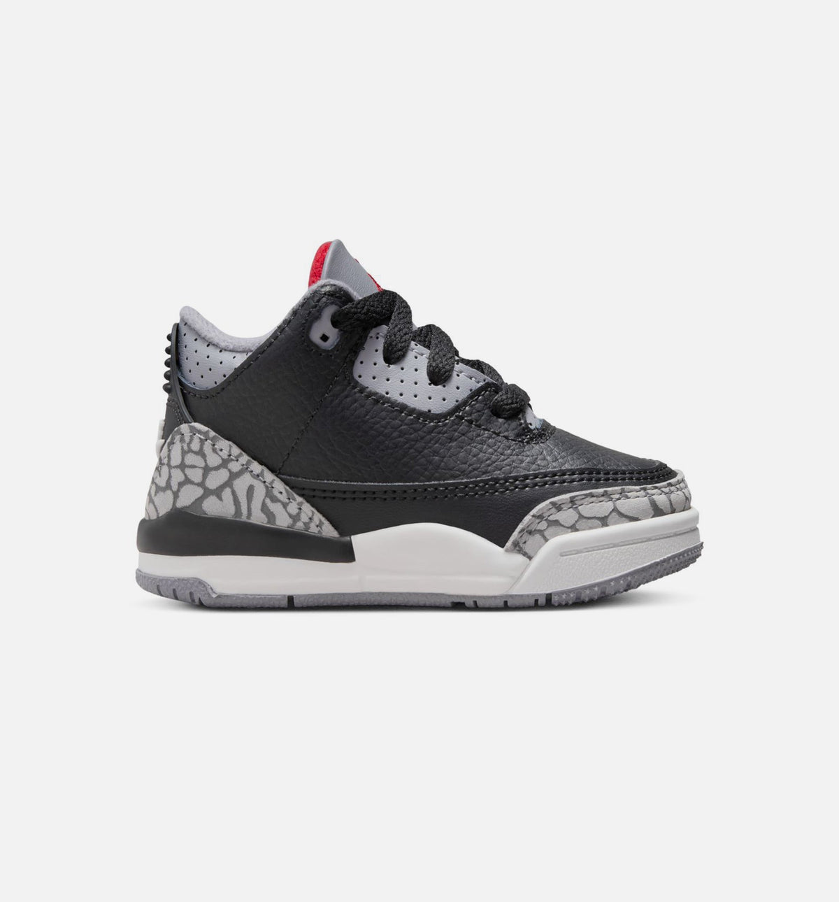Air Jordan 3 Retro Black Cement Infant/Toddler Shoes - Black Fire Red Cement Grey White