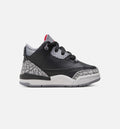 Air Jordan 3 Retro Black Cement – Infant & Toddler Lifestyle Shoe | Black/Fire Red/Cement Grey/Summit White