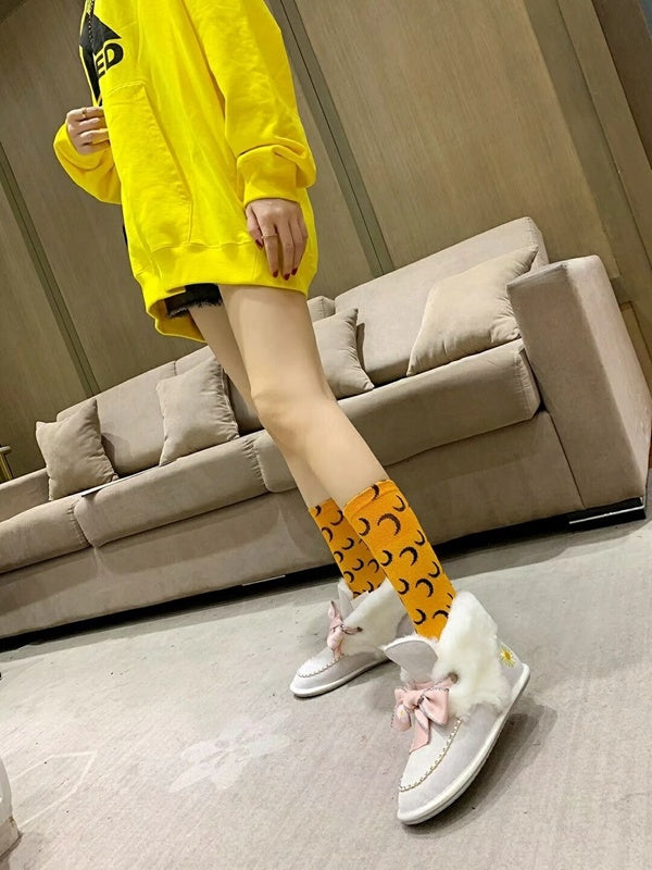 Daisy Chain Ribbon Snow Boot — Milkshake White | New Arrival | In Stock