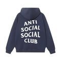 Anti Social Social Club Classic White Logo Navy Hoodie