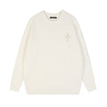 Chrome Hearts Slogan Patch Waffle Knit Crewneck Sweater