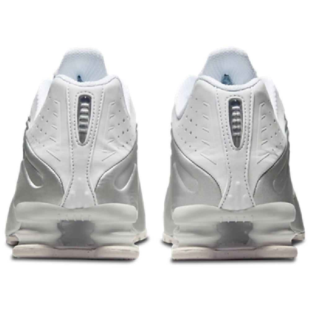 Women's Nike SHOX R4 White/White-Metallic Silver (AR3565 101)