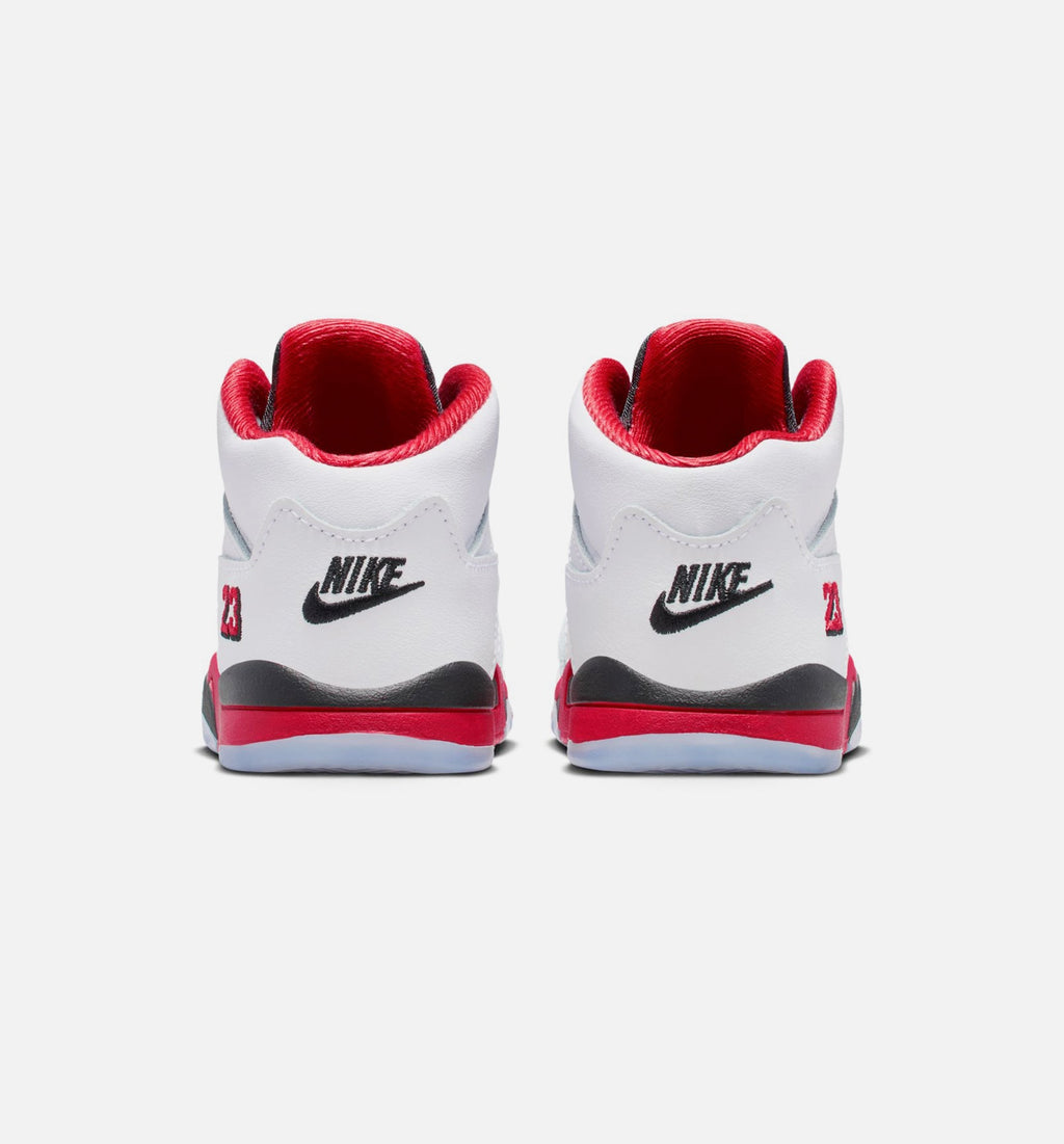 Air Jordan 5 Retro Fire Red Infant Sneakers - Fire Red/White