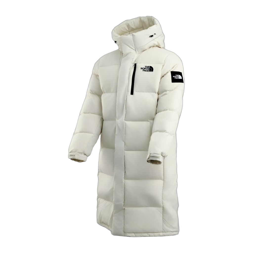 The North Face Color-Block Long Down Coat | White | Premium Down