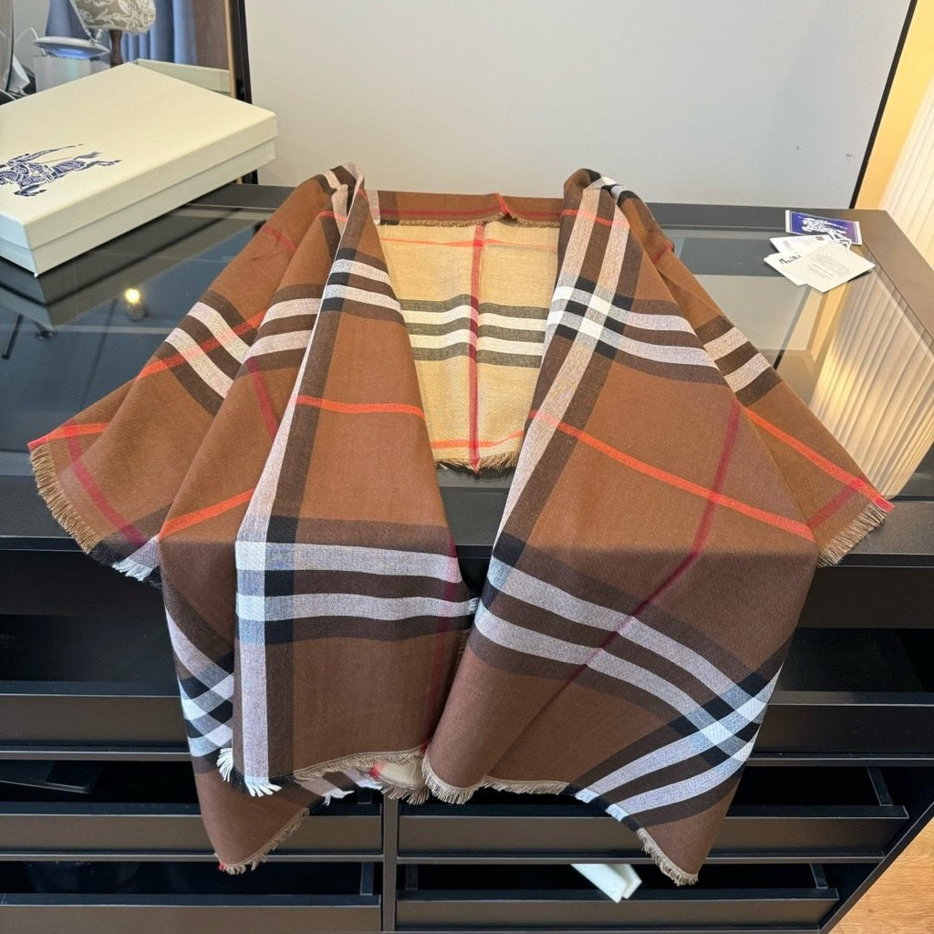Burberry Charcoal Gray Plaid Scarf